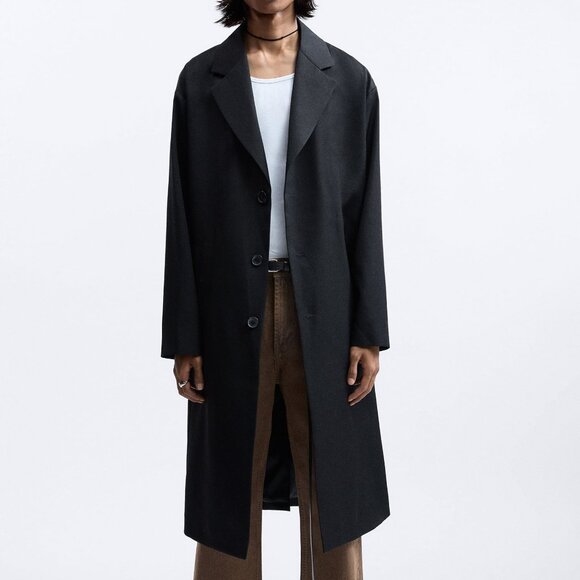 ZARA MAN 100% WOOL COAT LIMITED EDITION AW '23 SIZE L NEW WITH TAGS $229 - Picture 4 of 12
